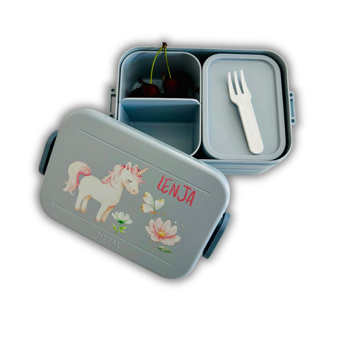 Personalisierte Brotdose für Kinder &quot;Einhorn&quot;