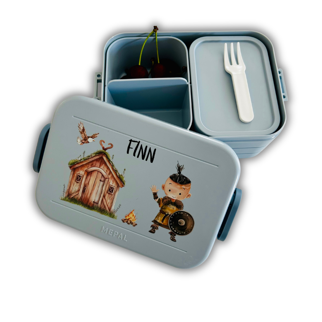 Personalisierte Brotdose für Kinder &quot;Wikinger-Junge&quot;