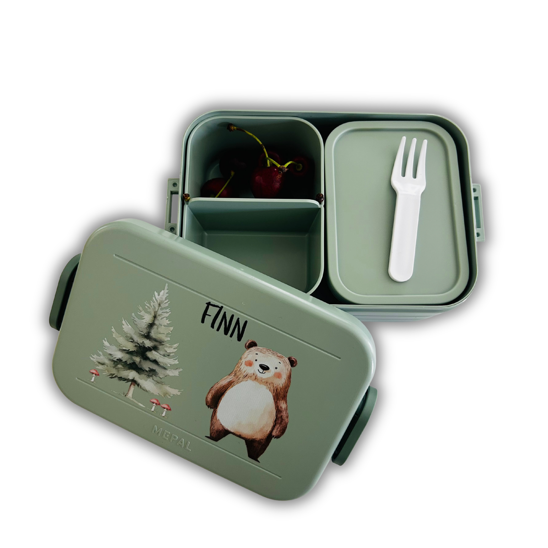 Personalisierte Brotdose für Kinder &quot;Bär&quot;