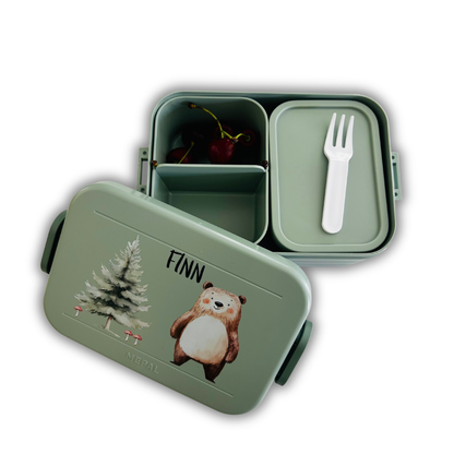 Personalisierte Brotdose für Kinder &quot;Bär&quot;