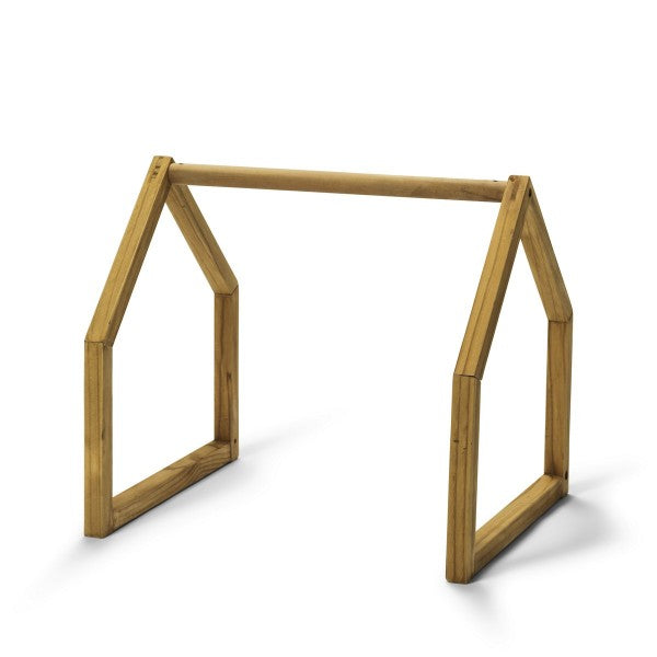 Wooden baby gym frame by House of Elodie with multifunctional design in light wood finish.