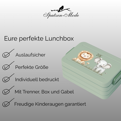 Personalisierte Brotdose für Kinder &quot;Safari&quot;