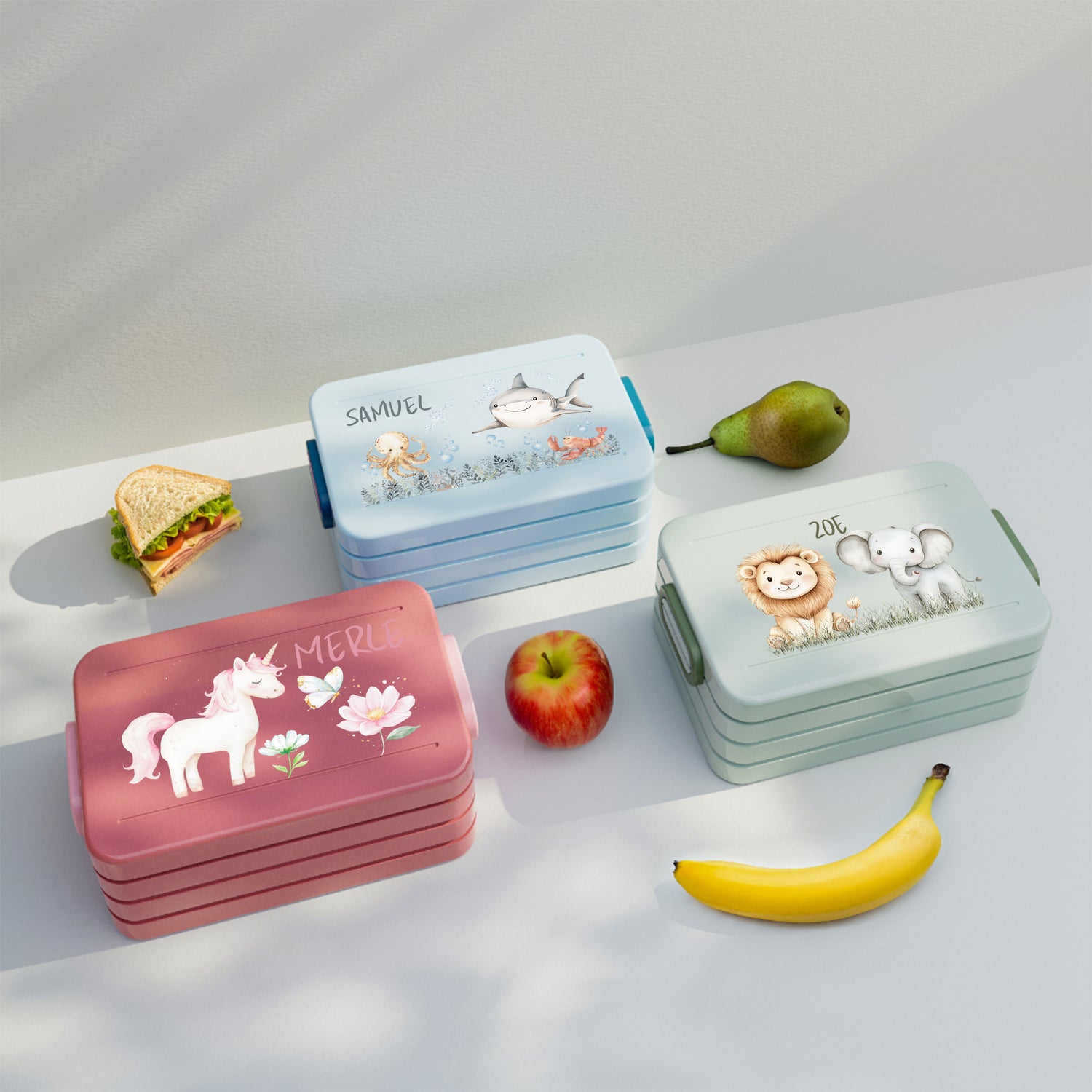 Personalisierte Brotdose für Kinder &quot;Bär&quot;