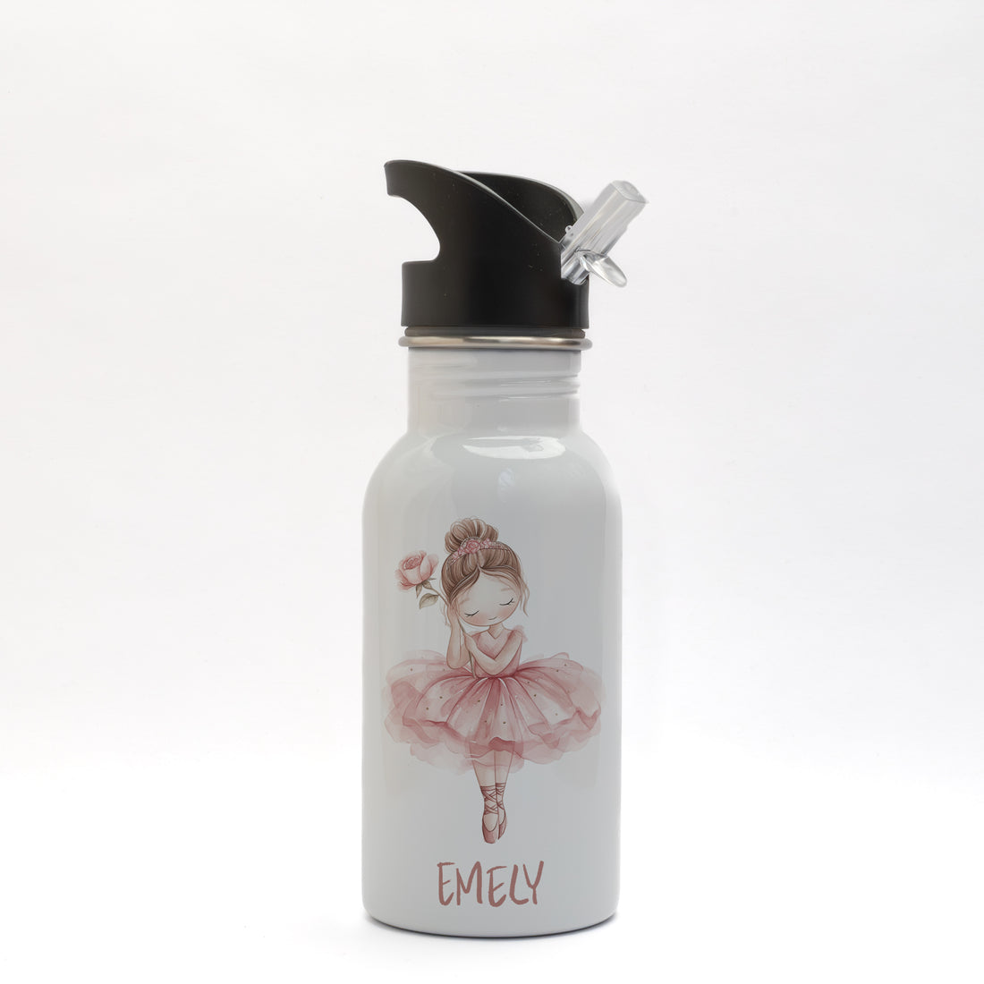 Trinkflasche mit Namen 400ml &quot;Ballerina&quot;