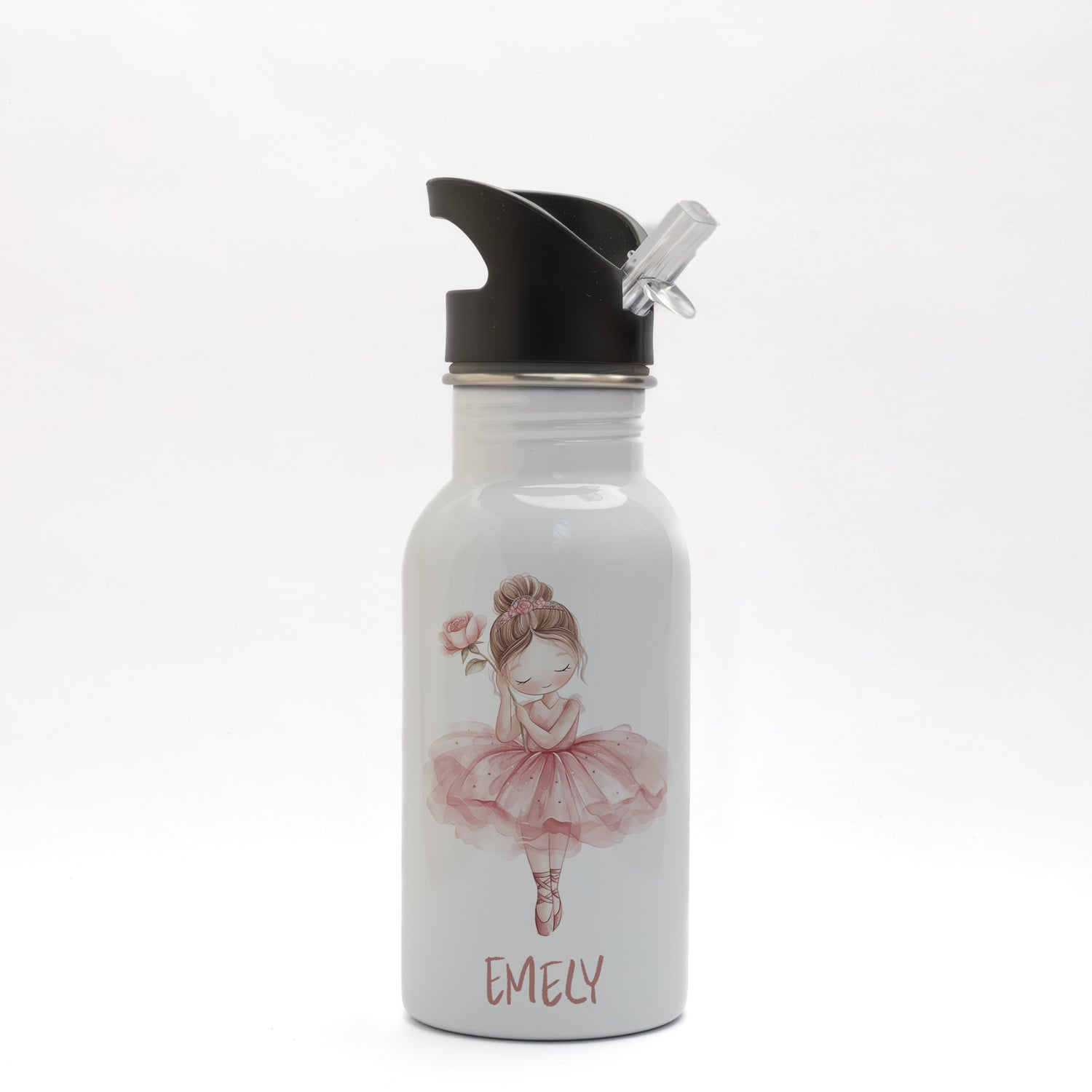 Trinkflasche mit Namen 400ml &quot;Ballerina&quot;