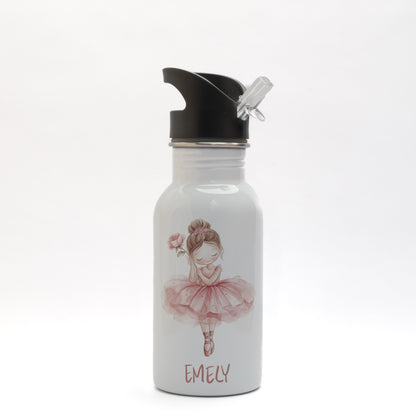 Trinkflasche mit Namen 400ml &quot;Ballerina&quot;