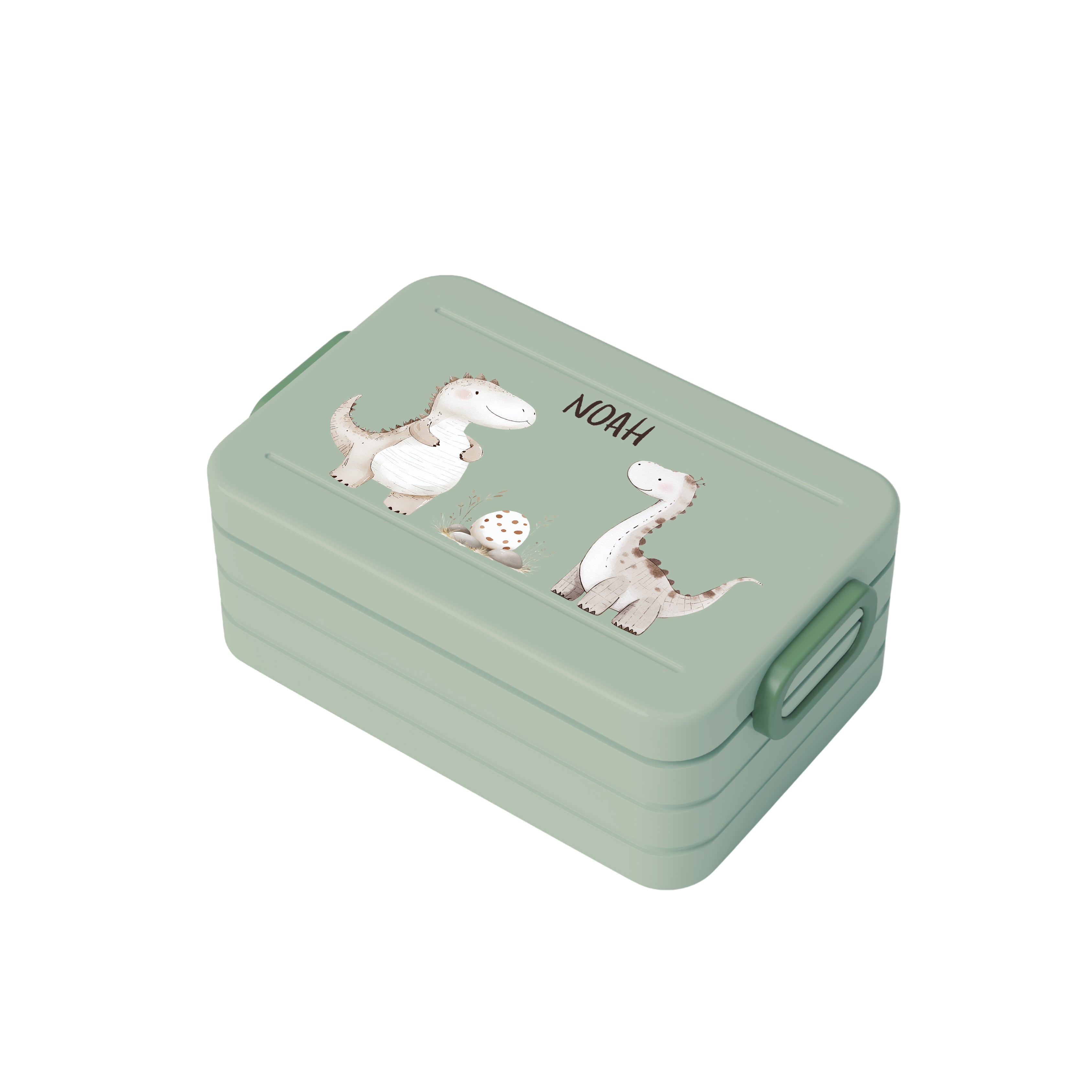 Personalisierte Brotdose für Kinder &quot;2 Dinos&quot; frei konfigurierbar
