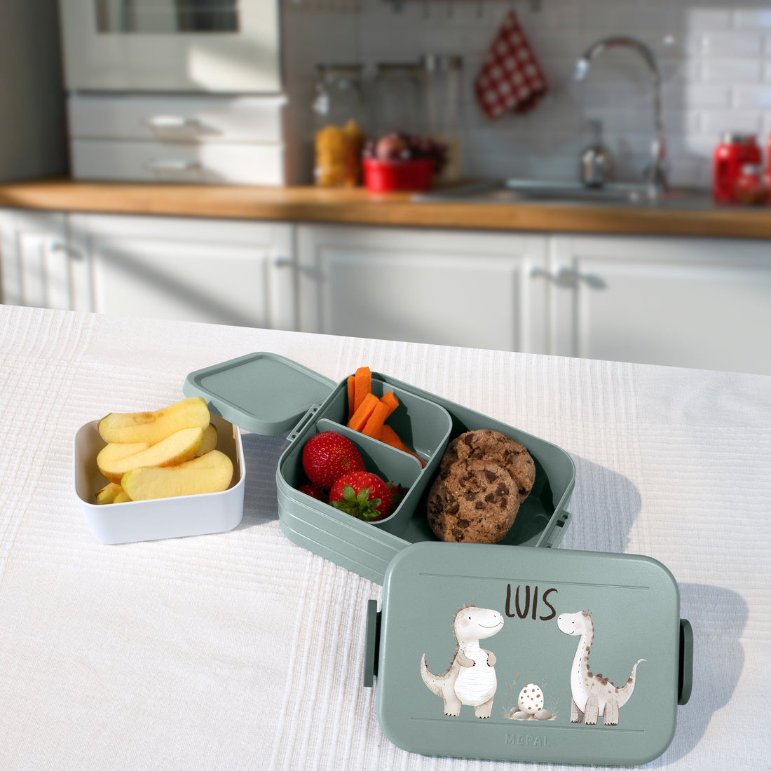 Personalisierte Brotdose für Kinder &quot;Dino&quot;