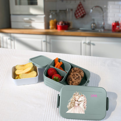 Personalisierte Brotdose für Kinder &quot;Wunscheinhorn&quot;
