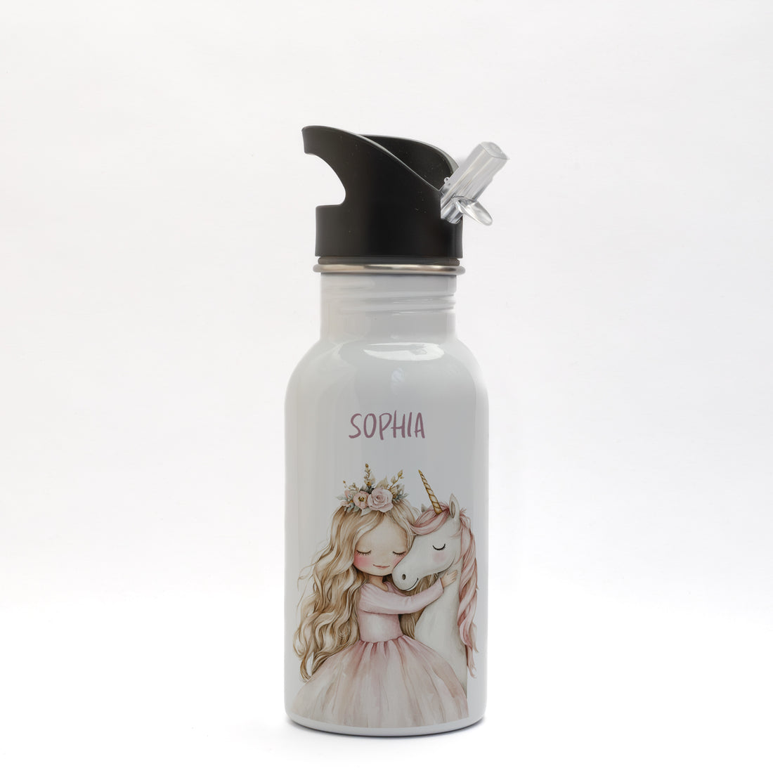 Trinkflasche mit Namen 400ml &quot;Prinzessin&quot;