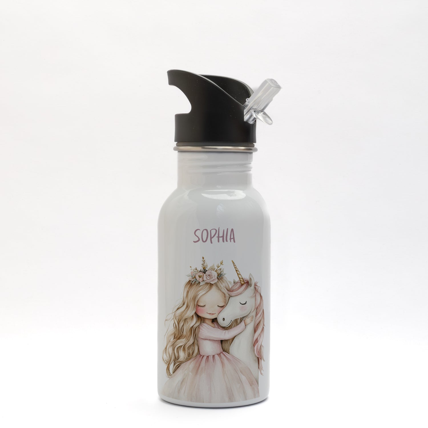 Trinkflasche mit Namen 400ml &quot;Prinzessin&quot;