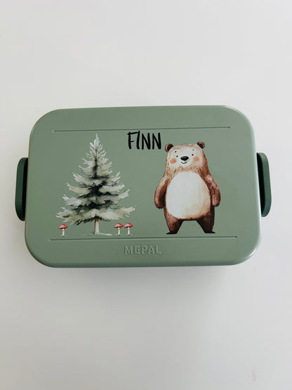 Personalisierte Brotdose für Kinder &quot;Bär&quot;