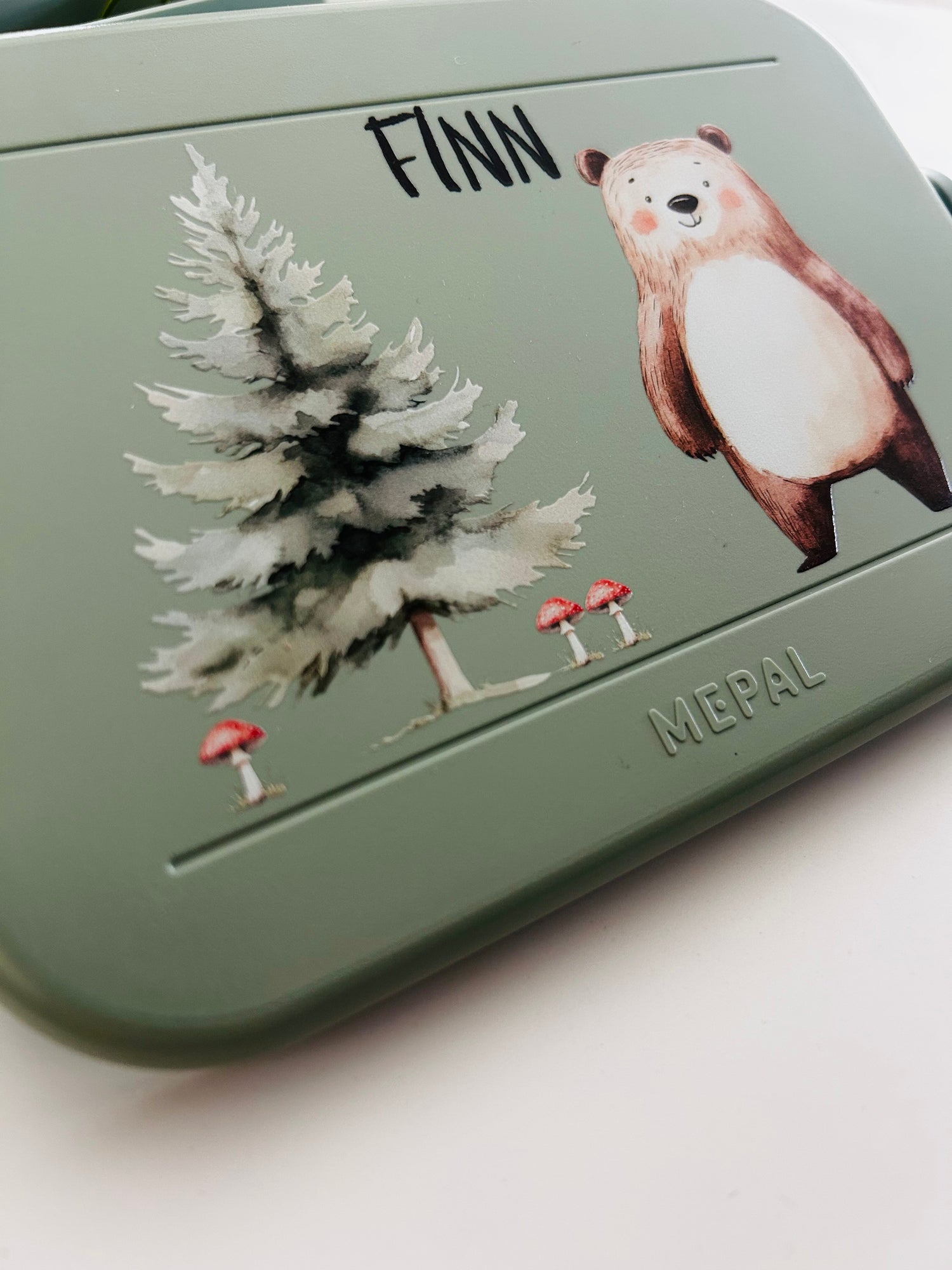 Personalisierte Brotdose für Kinder &quot;Bär&quot;