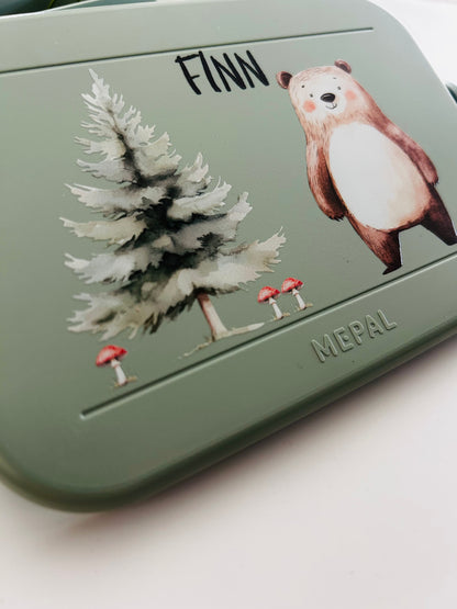 Personalisierte Brotdose für Kinder &quot;Bär&quot;