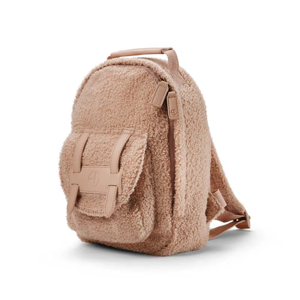 Kinderrucksack und Trinkflasche Pink Bouclé