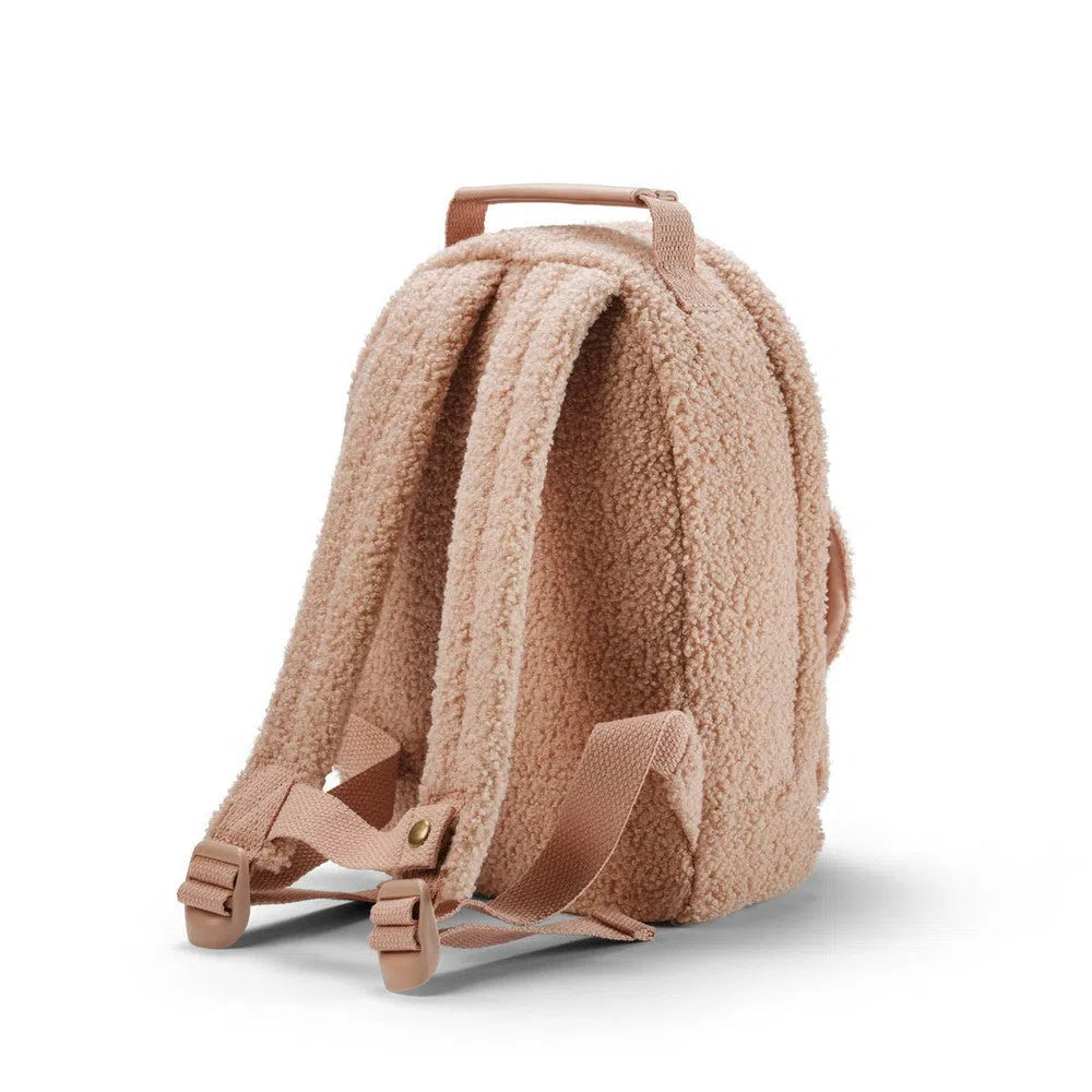 Kinderrucksack und Trinkflasche Pink Bouclé