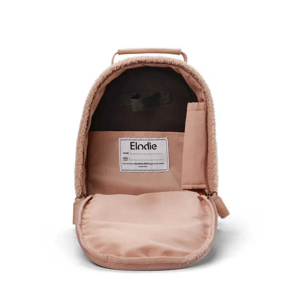 Kinderrucksack und Trinkflasche Pink Bouclé