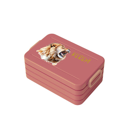 Personalisierte Brotdose für Kinder &quot;Löwe&quot;