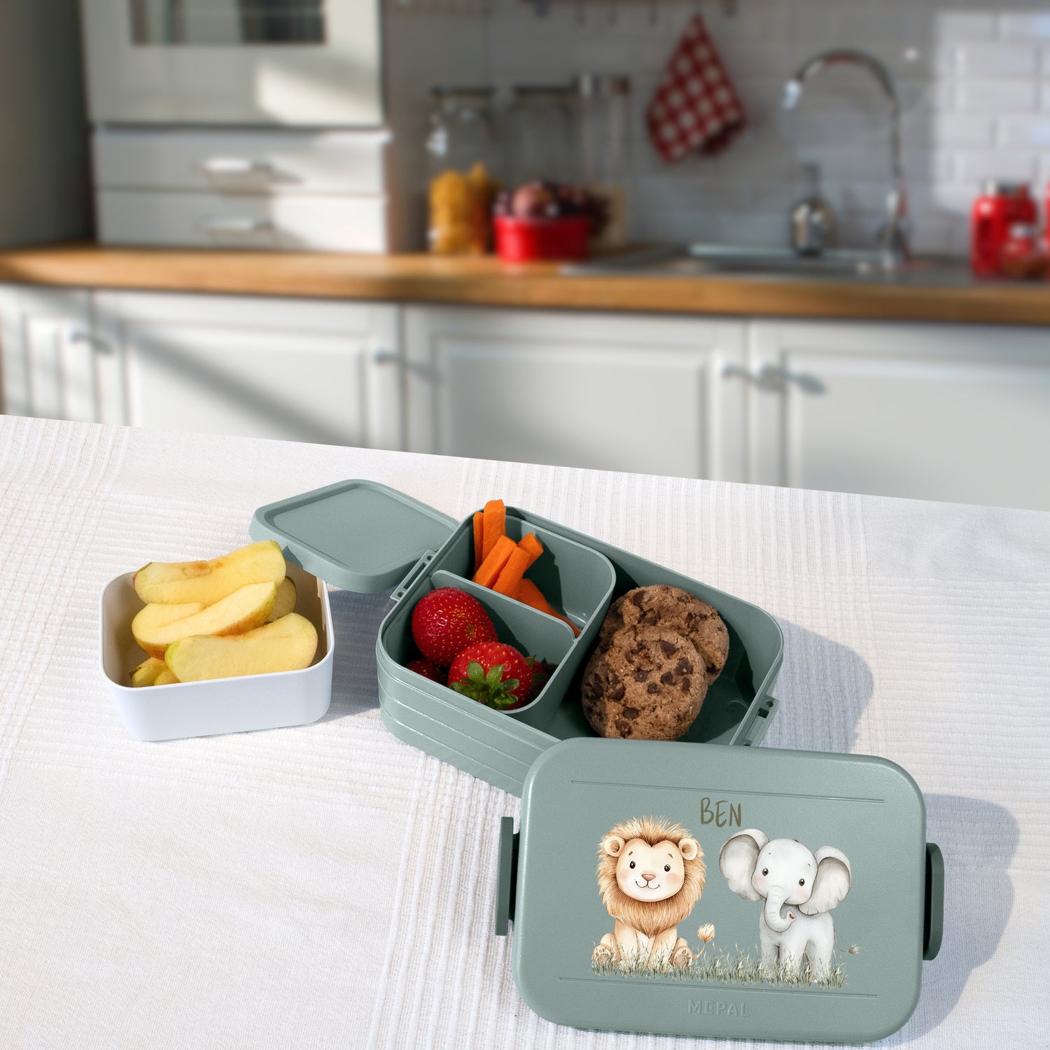 Personalisierte Brotdose für Kinder &quot;Safari&quot;