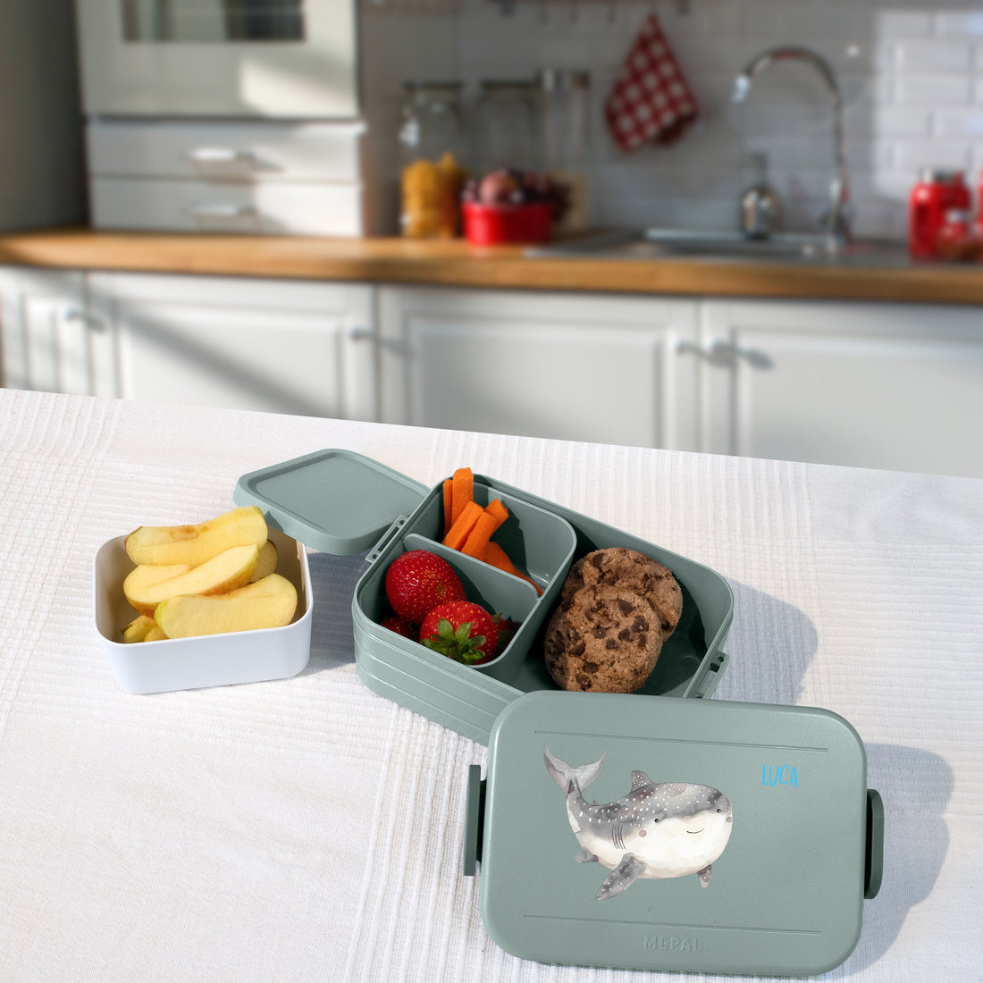 Personalisierte Brotdose für Kinder &quot;Lieblingsmeeresbewohner&quot;