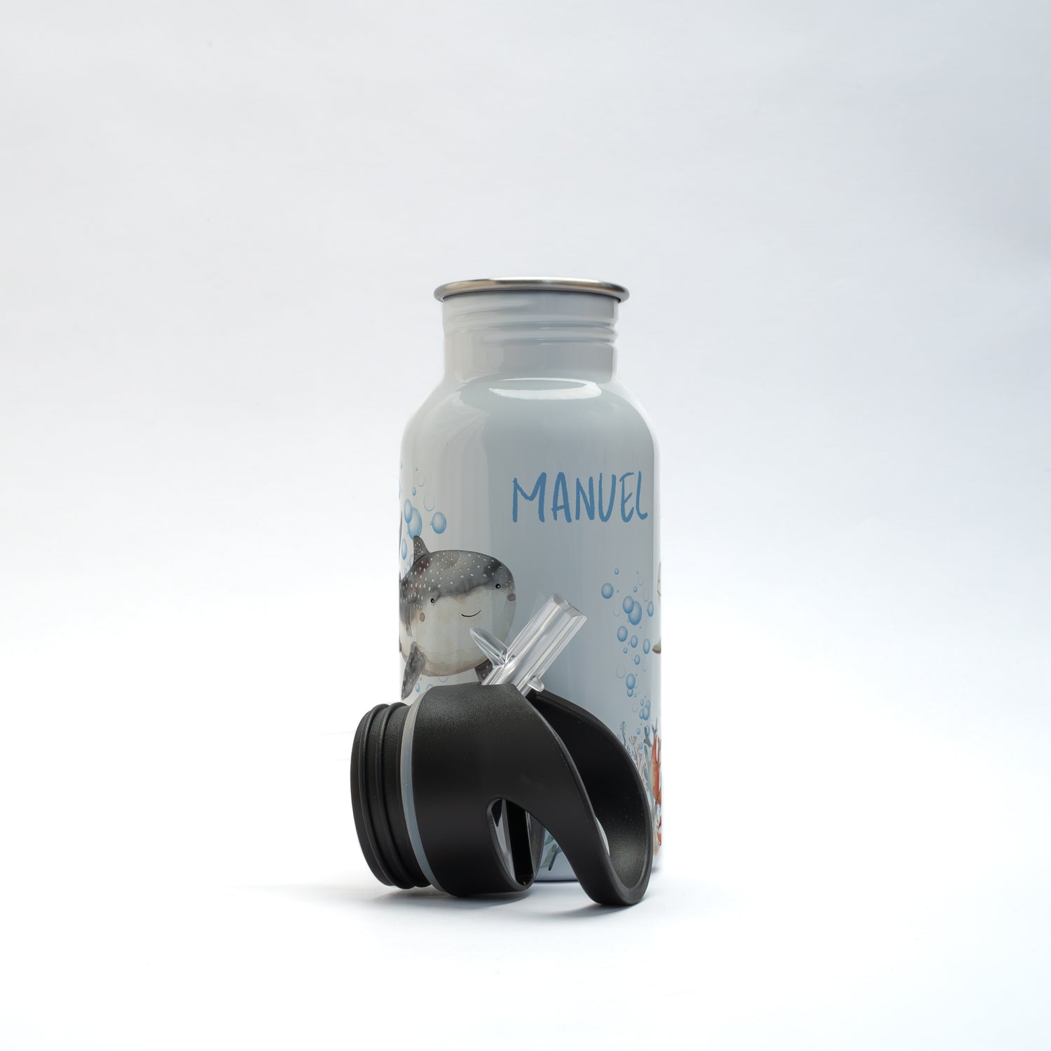 Trinkflasche mit Namen 400ml &quot;Meerestiere&quot;