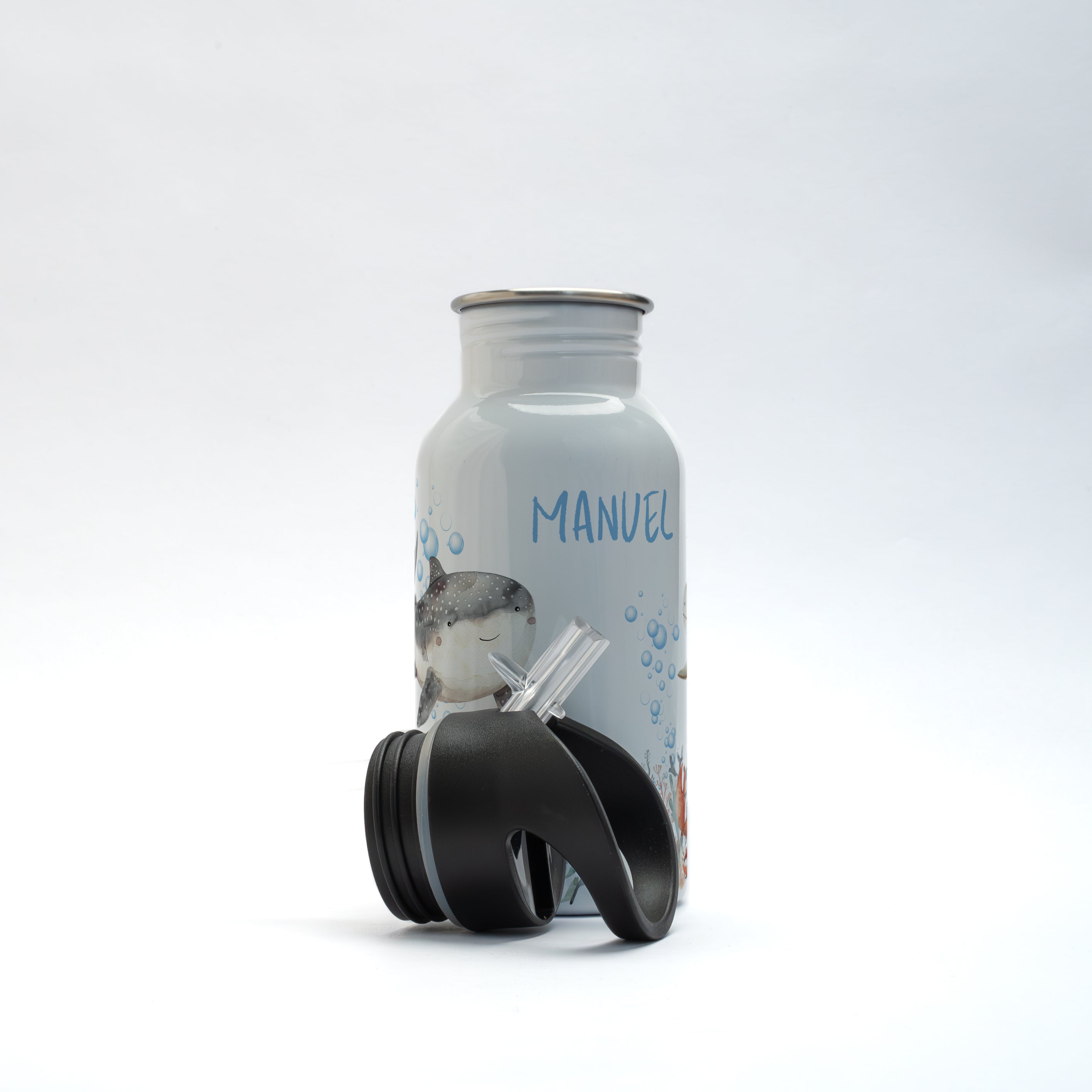 Trinkflasche mit Namen 400ml &quot;Meerestiere&quot;
