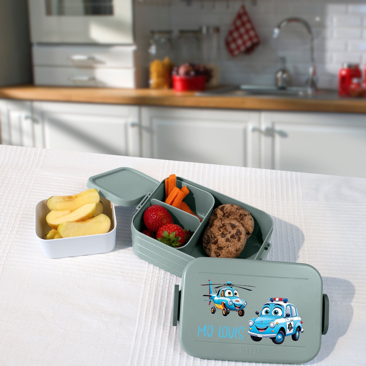 Personalisierte Brotdose für Kinder &quot;Polizei&quot;