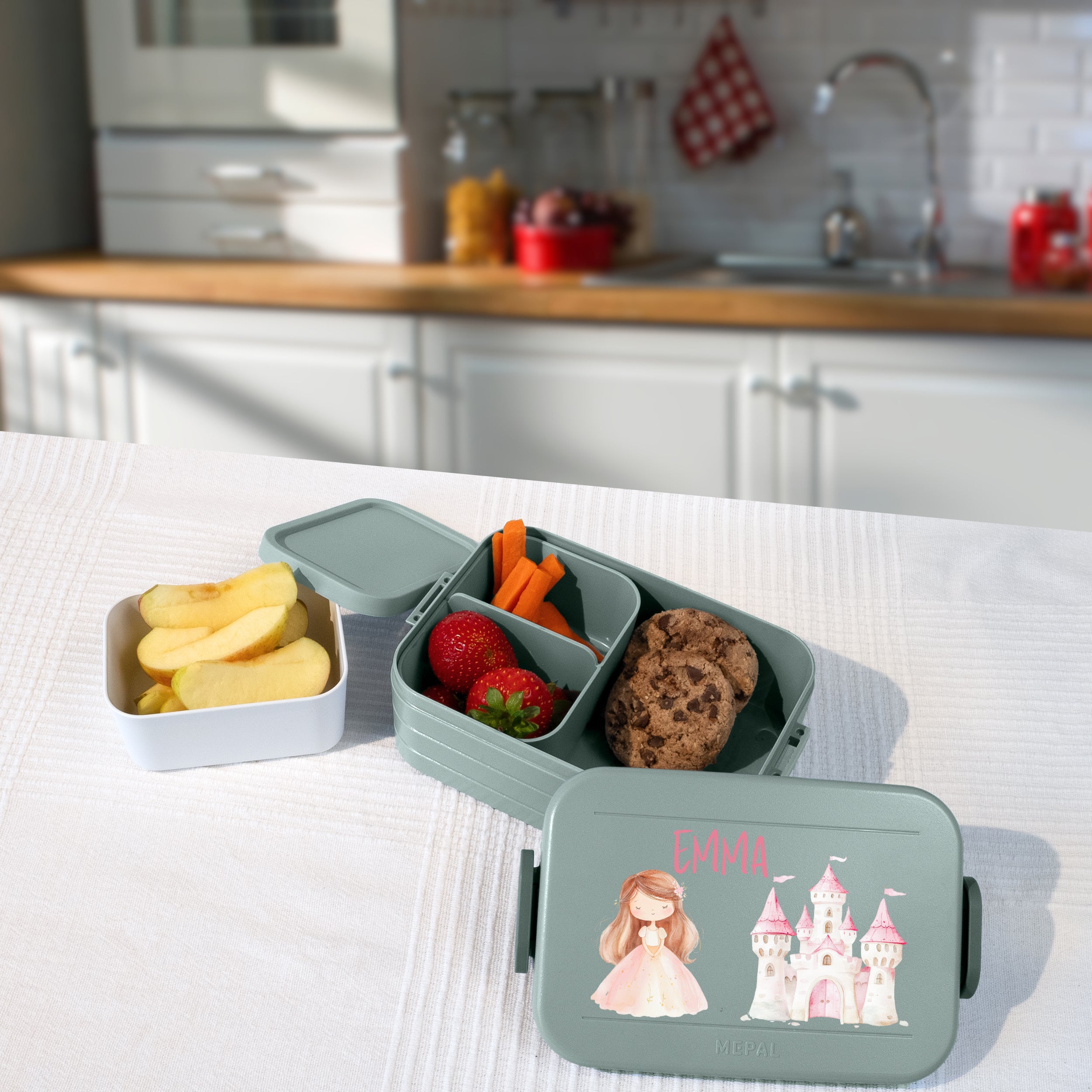 Personalisierte Brotdose für Kinder &quot;Prinzessin&quot;