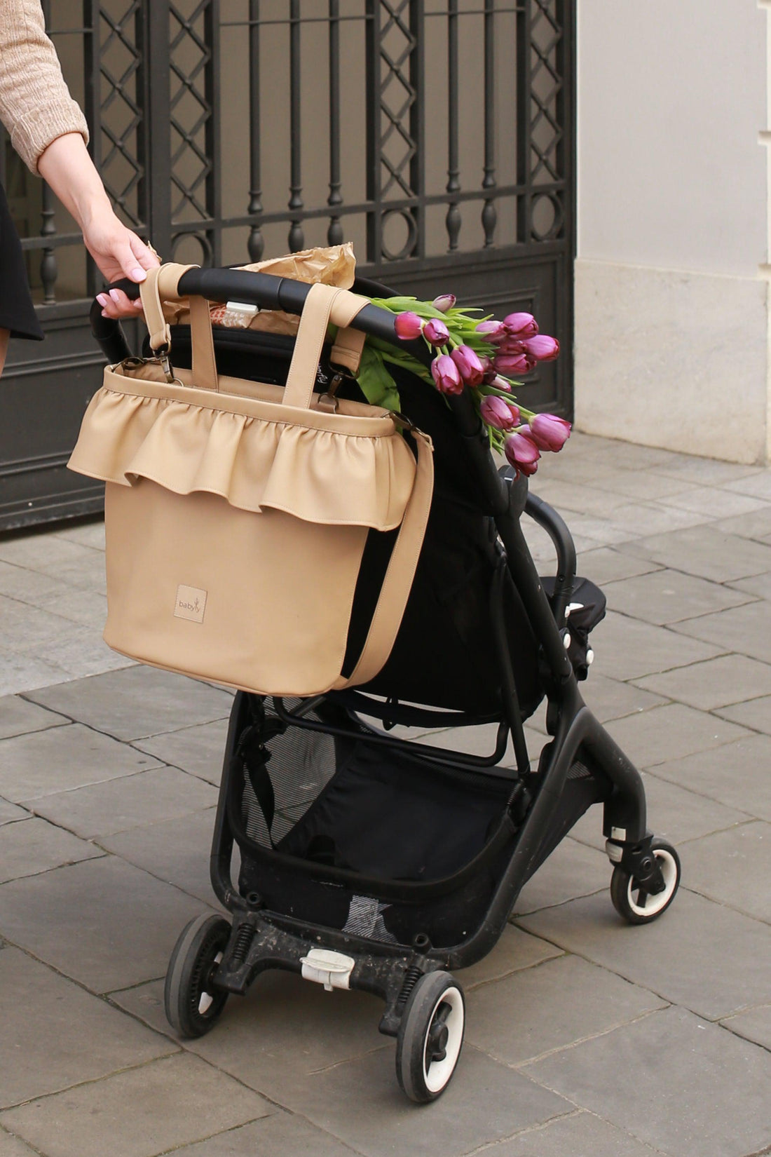 Rosie Kinderwagentasche - beige
