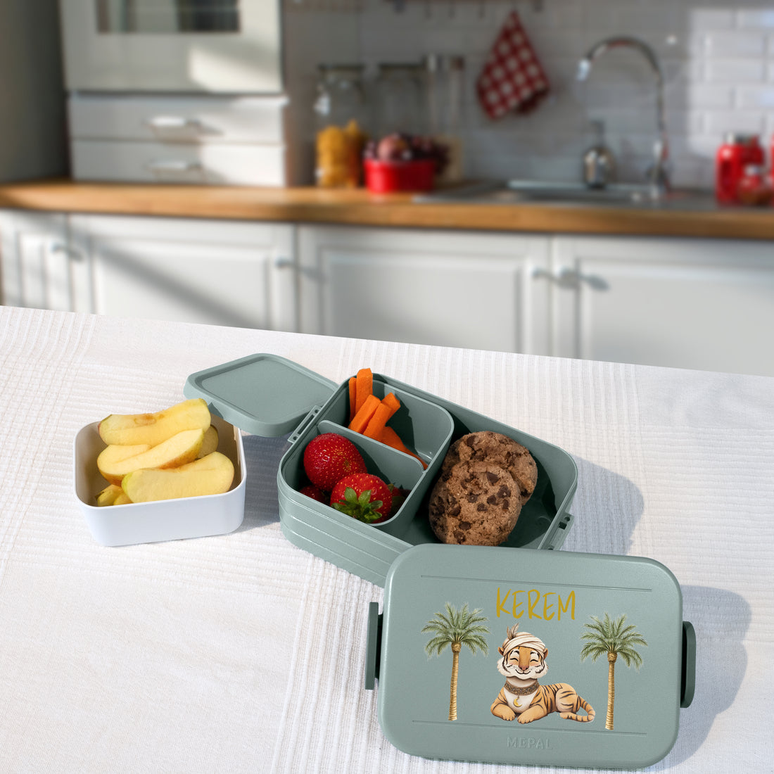 Personalisierte Brotdose für Kinder &quot;Tiger&quot;