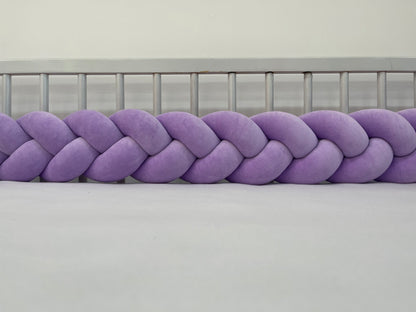 Bettschlange Elin geflochten | Velours-Lavendel-120cm-Spatzen Mode